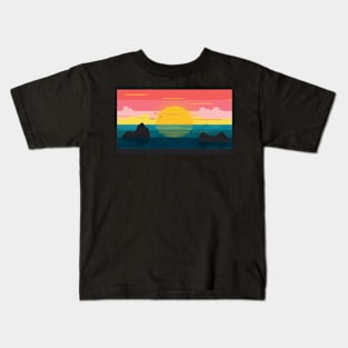 Sunset over the sea Kids T-Shirt